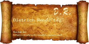 Dietrich Renátó névjegykártya
