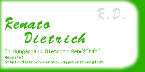 renato dietrich business card